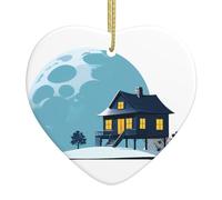 Albero di Natale in ceramica da appendere Amore Ciondolo decorazioni HJFCZH Big Moon Piccola Casa Immagine Design squisito 7,9 x 7,9 cm