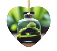 Albero di Natale in ceramica da appendere Love Pendant decorazioni YYHWHJDE Bottle Piano Stampe Design squisito 7,9 x 7,9 cm