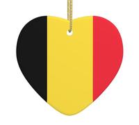 Albero di Natale in ceramica Hanging Love Pendant WHJSSF Flag of Belgio Pattern Case, centri commerciali, supermercati e negozi