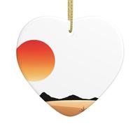 Albero di Natale in ceramica Hanging Love Pendant WHJSSF Il sole rosso nel deserto Pattern Case, centri commerciali, supermercati e negozi