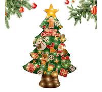 Albero di Natale in feltro - Pendente a LED con stringa luminosa da 9,8 piedi | Albero di Natale da parete in feltro, adesivo decorativo da parete per l'ingresso della porta del guardaroba 'aula d