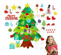 Albero di Natale in Feltro per Bambini 100 cm Feltro Albero Natale DIY Albero Natale Feltro Albero di Natale per Bambini Albero in Feltro con 41 Staccabili Ornamenti per DecoDa Parete Per Porte