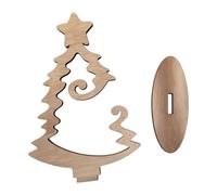 Albero di Natale in legno - Albero di Natale da tavolo in legno | Ornamenti per l'albero Decorazioni da tavolo rustiche | albero di Natale da tavolo stabile in piedi Albero di Natale in legno