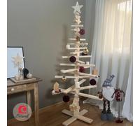 ALBERO DI NATALE IN LEGNO NATURALE MULTIFORME (150cm)