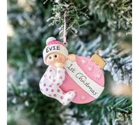 Albero di Natale in Legno Personalizzato Nome Testo Anno Decorazione Natalizia Personalizzata Palla di Natale appesa Regali di Natale (F)