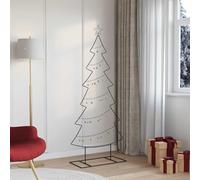 Albero di Natale in metallo con supporto Nero 180 cm Decorazione natalizia in acciaio per feste in veranda in appartamento familiare in interni ZSSWQ-UK42019190UK
