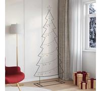 Albero di Natale in metallo con supporto Nero 210 cm Decorazione natalizia in acciaio per feste in veranda in appartamento familiare in interni ZSSWQ-UK42019191UK