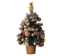 Albero di Natale in Miniatura Con 45 cm in Vaso come Centrotavola | Albero di Natale con e Palline Per Feste Ufficio Soggiorno Camera da Letto Interni Mensola del Alce marrone di 45 cm F