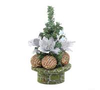 Albero di Natale in miniatura progettato per feste in classe e ufficio, diffonde allegria in tutta questa stagione (argento)