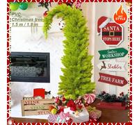 Albero di Natale in PVC con collo storto Albero di Natale creativo a forma di cappello di Natale 0,9 m/150 cm Decorazioni per l'atmosfera della casa di Natale