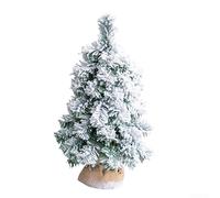 Albero di Natale in PVC con design innevato, 50 cm, per aggiungere un'atmosfera festiva a piccoli spazi come scrivanie e scaffali
