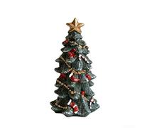 Albero di Natale in resina artificiale per casa e ufficio, decorazione per le vacanze, aspetto coperto di neve (al centro)