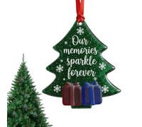 Albero di Natale in vetro di mare - Decorazione in stile costiero - Ciondolo in vetro di mare per amicizia - Per interni ed esterni, davanzali, giardino e