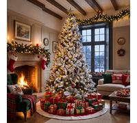 Albero di Natale innevato 2000 rami h. 240 cm, Everest Santa's House