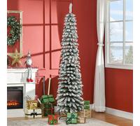 Albero di Natale Innevato a 3 Sezioni con 490 Rami, Albero di Natale 210 cm in Metallo e Plastica, 54x54x210 cm, Verde Description:Il nostro albero di Natale innevato HOMCOM porterà la gioia delle fes