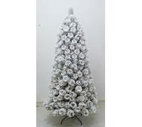 Albero di Natale Innevato Cortina New Top Slim H.210 apertura ad ombrello in PVC