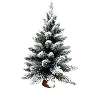 ALBERO DI NATALE INNEVATO VAL GARDENA 45 CM DA INTERNO CON BASE IN JUTA