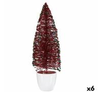 Albero di Natale Krist+ Rosso Plastica Albero di Natale 10 x 33 x 10 cm [6 Un