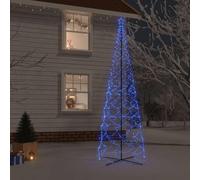 Albero di Natale LED a forma di cono blu 1400 LED 160x500 cm, luci a zig-zag per esterni, decorazione festiva, inverno