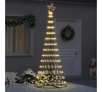 Albero di Natale LED Bianco caldo 250 cm Metallo