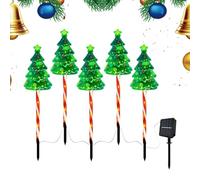 Albero di Natale luce - per esterni a energia solare, decorazione illuminata per le vacanze, set per esposizione di giardini, cortili, vialetti, , porta d'ingresso, terrazza