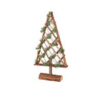 Albero di Natale Lumineo Bianco Caldo Legno 25,5 x 6 x 49 cm MicroLED Decorat