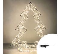 Albero di Natale luminoso 60cm 1000 Led in metallo Bianco Caldo Wisdom