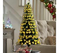 Albero di natale Luminoso 90 cm con Luci LED Fibra Ottica Bianco Caldo