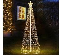 Albero Di Natale Luminoso Con Led Bakaji: Bianco Caldo
