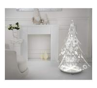 Albero Di Natale luminoso con luce Calda in Plexiglass LED 24 Volts. 23W. Luce natural 4000°K dimensioni 75x75x h 105 cm - Colore trasparente trasparente