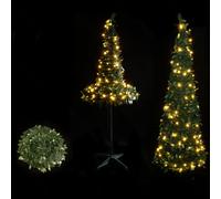 Albero di Natale luminoso pieghevole, bianco caldo 1.8m IP44, Interno&Esterno