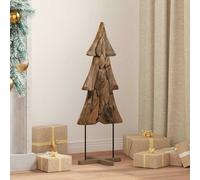 Albero di Natale Marrone 90 cm Legno massello di teak