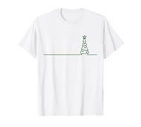 Albero di Natale Minimalista e Stella, Atmosfera Invernale Maglietta