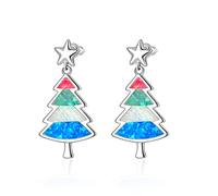 Albero di Natale Multicolor Opale Donna Gemme Gioielli Stud s