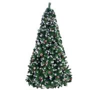 Albero di Natale Natalino Lux H.210 cm con punte Innevate bacche e pigne incorpo