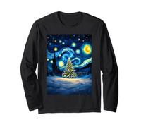 Albero di Natale Notte Stellata Van Gogh Winter Wonderland Maglia a Manica