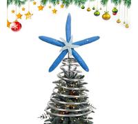 Albero di Natale - Ornamento a stella natalizia in resina, decorazione per la cima 'albero | Elegante centrotavola festivo per l'albero di Natale, per uso interno ed esterno, esposizione