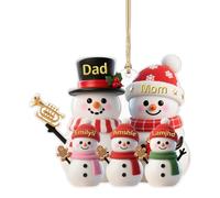 Albero di Natale personalizzato Famiglia Appeso Casa Vacanza Decorazione Personalizzata Nome e Testo Ornamento di Natale Regali Per La Famiglia Effetto 3D Modello Pupazzo di Neve Ornamento Regali