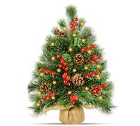 Albero di Natale Piccolo 50 cm,Mini Albero di Natale con LED Illuminazione 20 inch, per DIY Tavolo da Pranzo Decorazione Natalizia