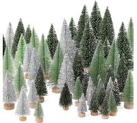 Albero di Natale Piccolo Decorazioni Natalizie per La Casa Addobbi Natalizi Alber Mini da Tavolo Alberelli Piccoli Decori Alberello Già Pronto Interno Base in Legno Festa Artigianato 30pcs