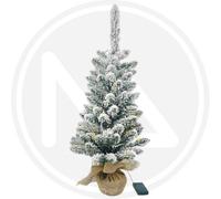 ALBERO DI NATALE PICCOLO INNEVATO CON LUCI INTEGRATE A BATTERIA MAURER CM. 60