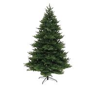 Albero di Natale Pino in Pvc Folto Bianco Innevato Verde Nero da 150 180 210 cm