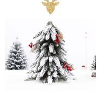 ALBERO DI NATALE PINO VERDE ARTIFICIALE INNEVATO PICCOLO 40 CM CON NEVE BACCHE