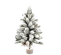 ALBERO DI NATALE PINO VERDE ARTIFICIALE INNEVATO PICCOLO 60 CM CON NEVE BASSO