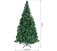 ALBERO DI NATALE PINO VERDE REALISTICO SUPER FOLTO 150 180 240 CM
