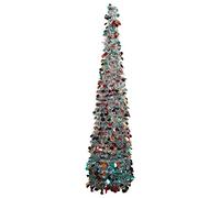 Albero di Natale pop-up argentato da 1,5 m, per San Valentino, a forma di matita, per decorazioni domestiche, feste, interni e festività, WOKEISE