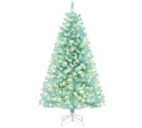 Albero di Natale preilluminato da 1,8 m, alberi artificiali incernierati con 758 punte rami e 280 luci LED bianche calde, albero decorativo stagionale for le vacanze for l'home office