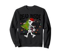 Albero di Natale retrò con scheletro "Dead Inside But Jolly Af" Felpa
