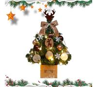 Albero Di Natale,Si Realistico | 46 Cm Addobbo Natalizio Da Tavolo - Decorativo Per Casa Vacanze Interno Esterno Portico Camera Da Letto Soggiorno Appartamento Ufficio