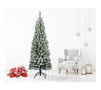 Albero di Natale Silvestre Floccato 210 cm - Slim, Folto e Realistico